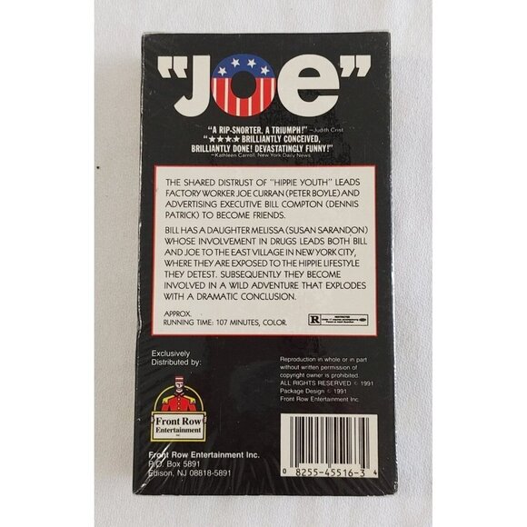 Joe A 70’s Cult Classic Peter Boyle, Susan Sarandon VHS RARE OOP New Sealed - Picture 7 of 7